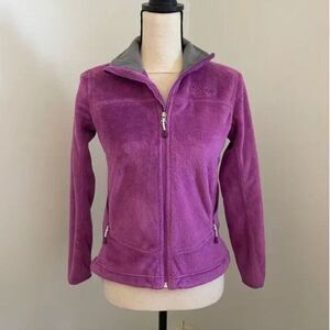 Mountain Hardwear Purple Soft Shell Jacket size XS Plush Fleece Full Zip Hiking